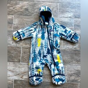Newborn Patagonia reversible snowsuit